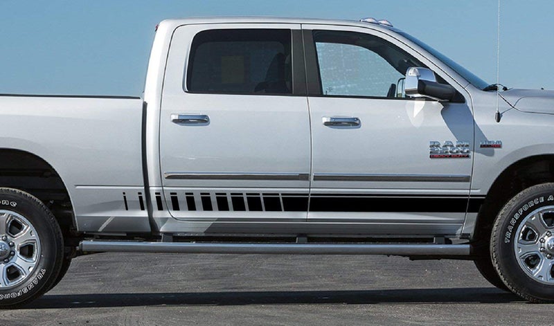 Bubbles Designs Set of Side Door Stripes Decal Sticker Graphic Compatible with Dodge Ram 2009-2023 (2901B) - Image 3